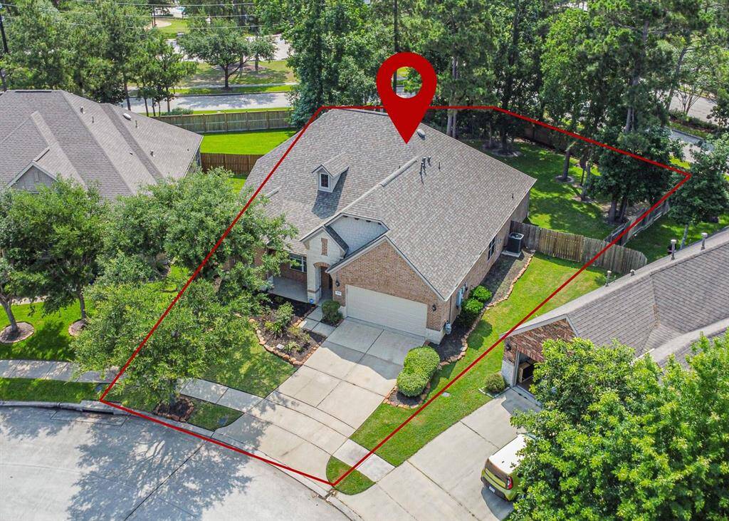 A bird's eye view of the property