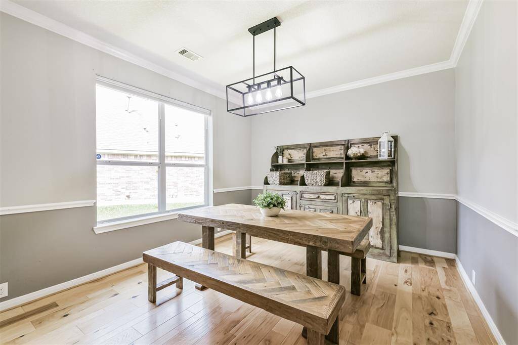 Just off the living room is the formal dining room.