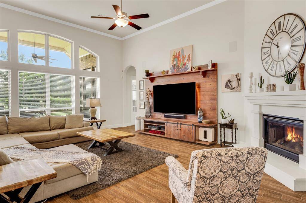 Otto's in Tomball custom built the wall unit for my clients.   It is also for sale with the home since it fits perfectly into the space and the home.