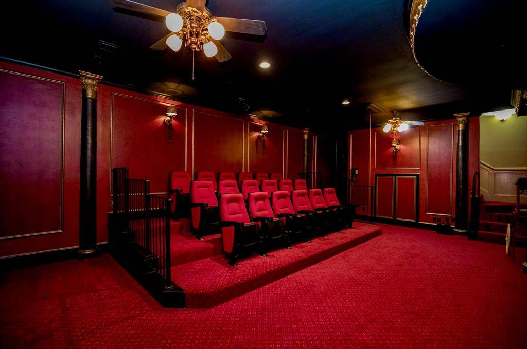 THE MOVIE THEATRE HAS SEATING FOR 18 AND PLENTY OF EXTRA SPACE!