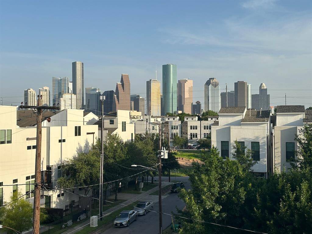 Gorgeous view of Downtown Houston from rooftop terrace