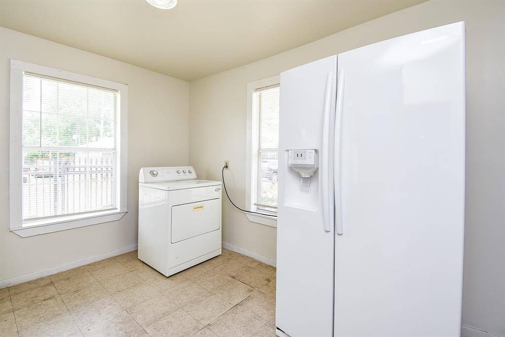 Connections & Space for washer & dryer in kitchen