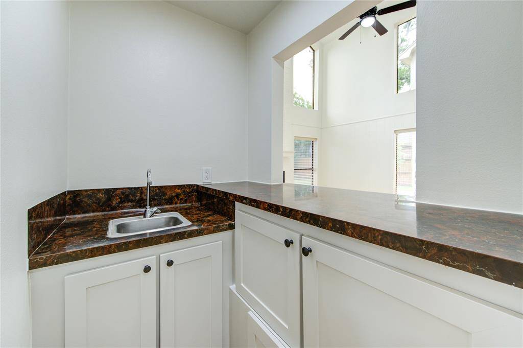 Wet bar perfect for morning coffee or evening cocktails!