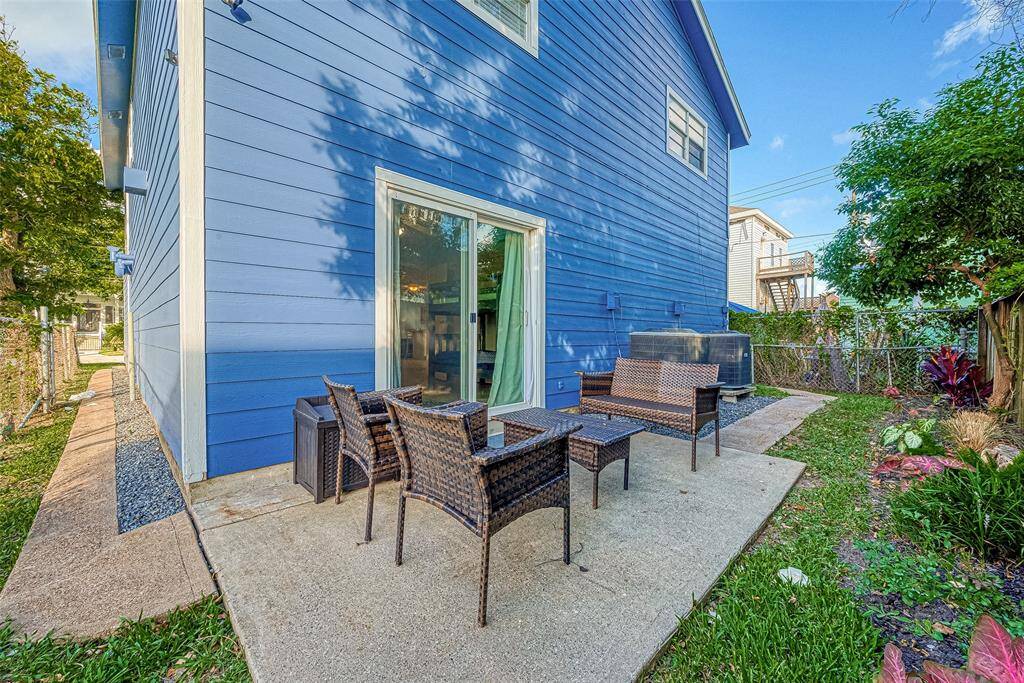 A spacious area ideal for lounging or dining al fresco, the patio has ample room for comfortable seating.