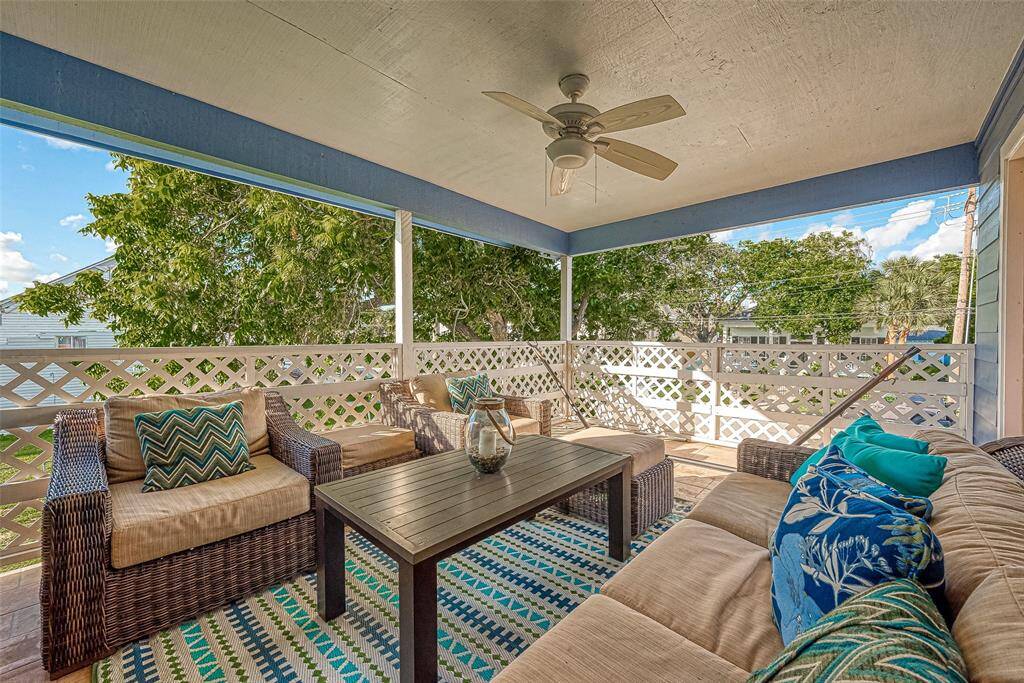 A lovely view of the surrounding greenery makes this the perfect setting for morning coffee or evening relaxation.