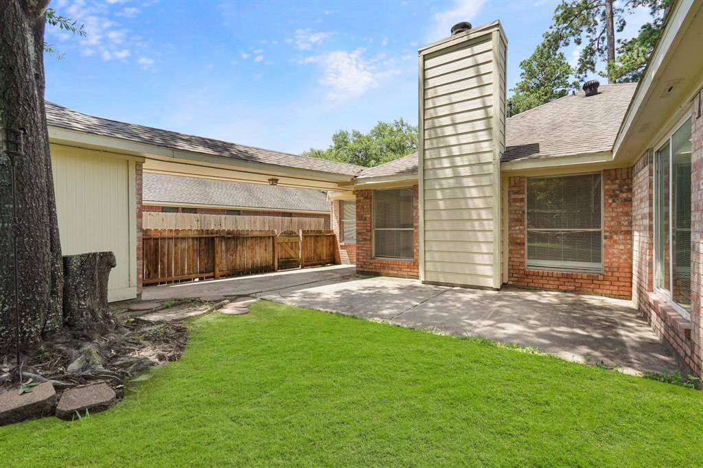 Generous Patio. Much room for outdoor entertaining. Grass is digitally enhanced.