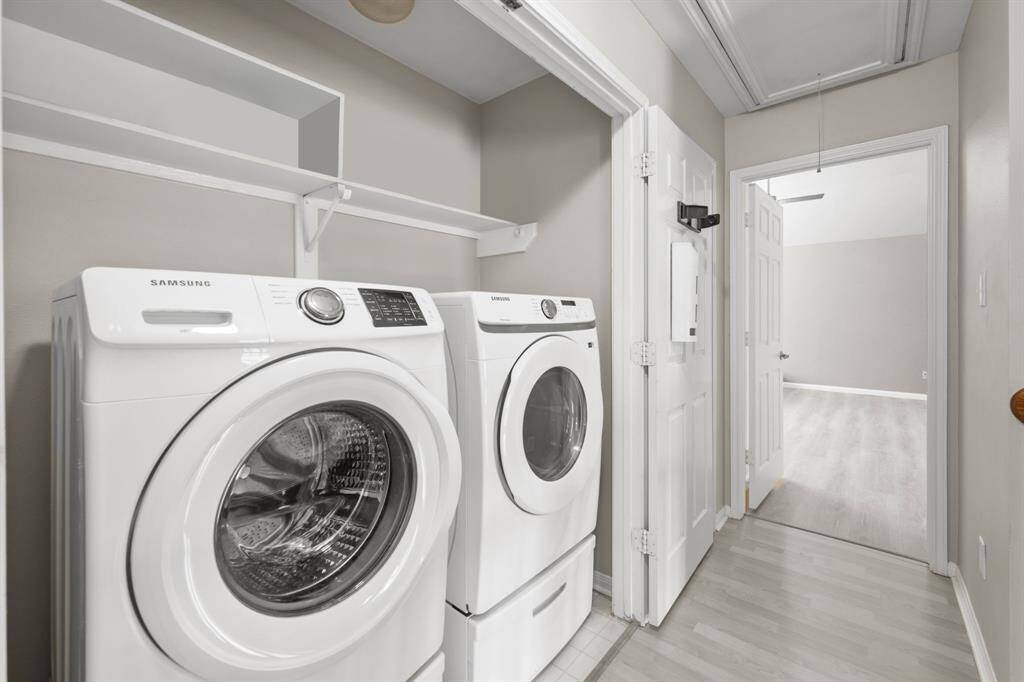Utility closet. WASHER AND DRYER INCLUDED.