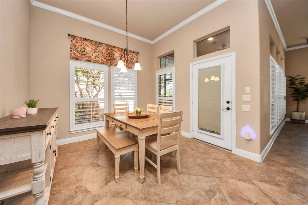 Kitchen nook for informal dining.