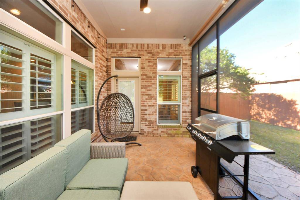 Enclosed sun room gives you year round enjoyment.