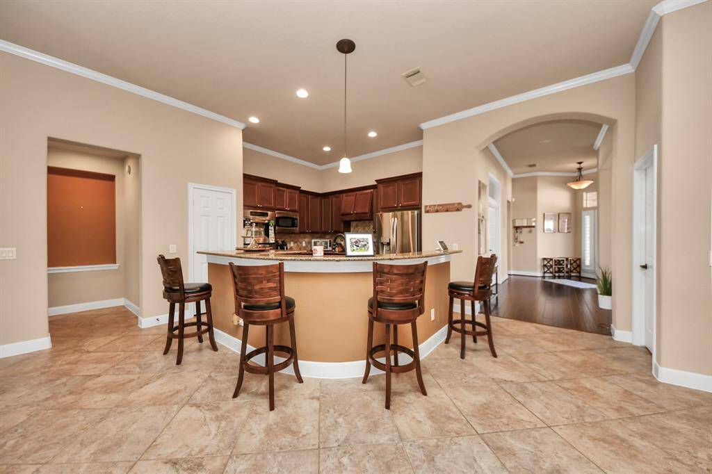 View to the front door from the kitchen