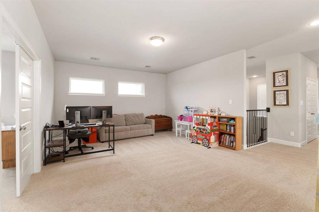 Plush carpeting adds a cozy, comfortable feel underfoot, making it the perfect space to relax, play, or gather with family and friends. With plenty of room to personalize, this flexible space can easily adapt to fit your lifestyle and needs.