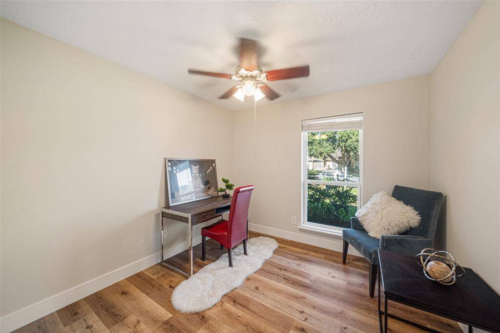 Flexible room that can be used as an office with its own closet.