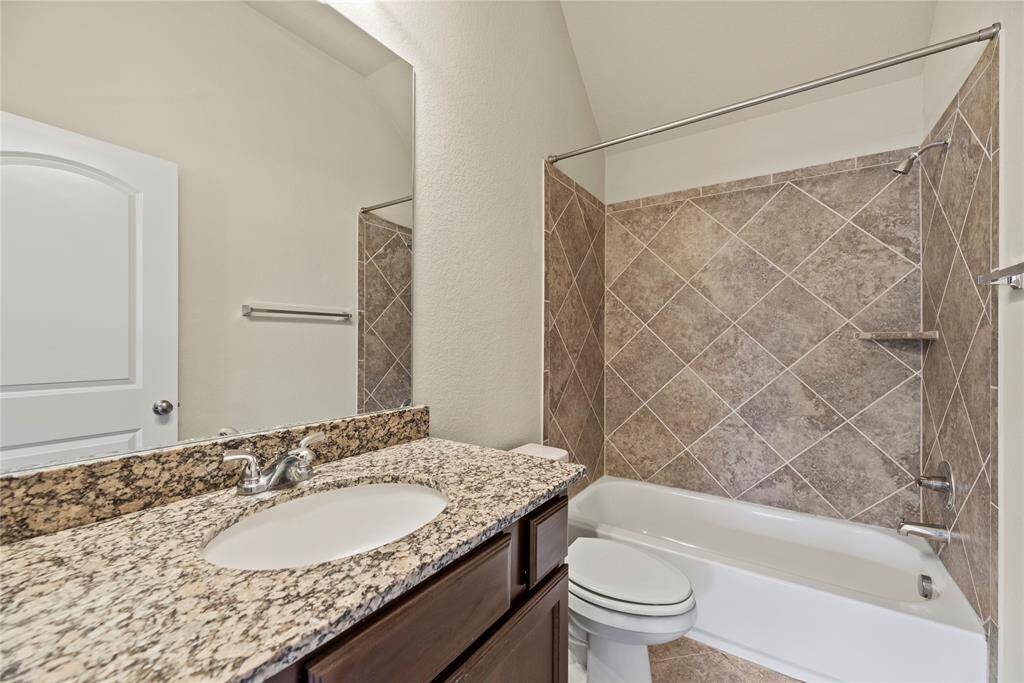 View of upstairs secondary bathroom.