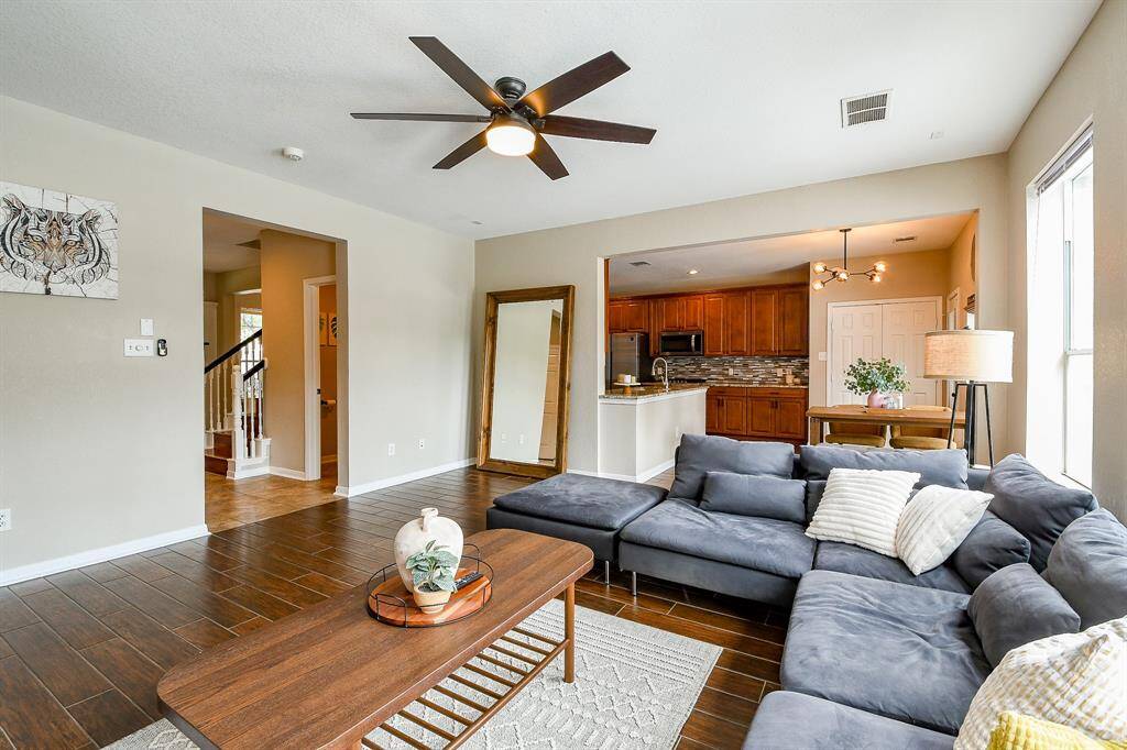The Family Room provides Clear View to All Entry Points of the Home, allowing for easy monitoring while relaxing.