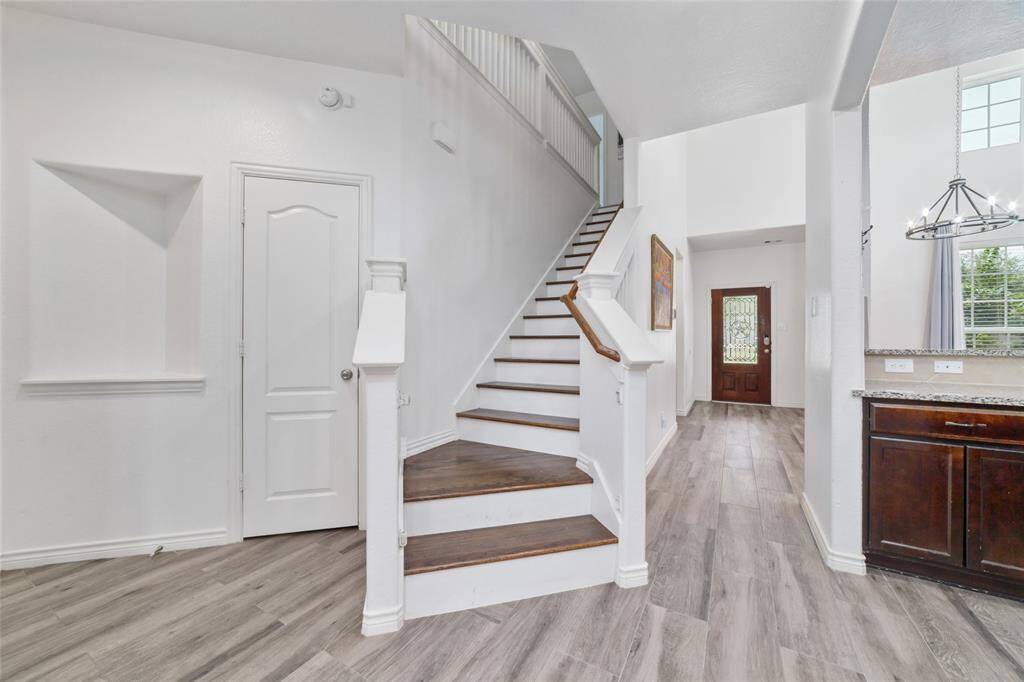Staircase get upgraded to wooden steps