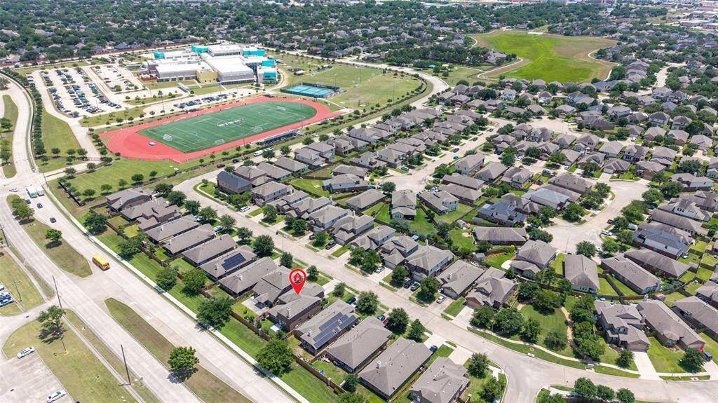 On the other side of the neighborhood is the high-school.