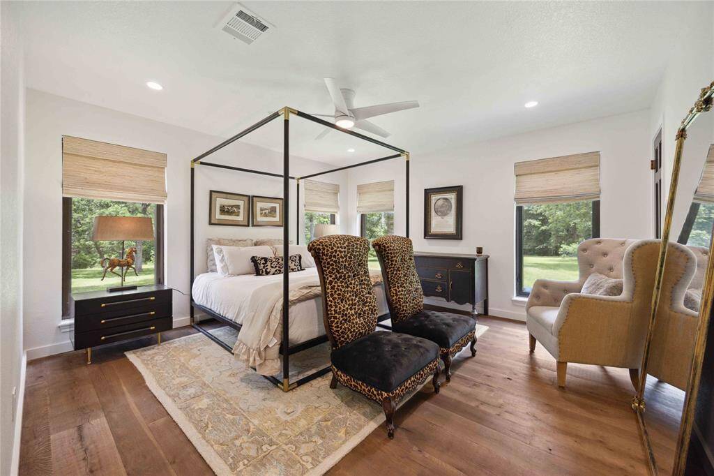 Craftsmanship is key in this 1st floor bedroom. Imagine your guests or family members getting to enjoy this view each morning!