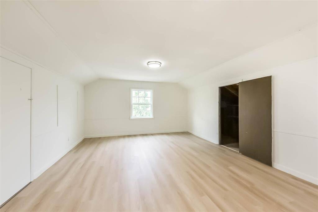 Upstairs workout room/storage