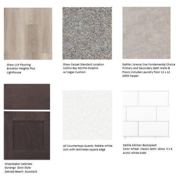 22106 Taldora Bend Trail design selections! This home is currently under construction and selections are subject to change.