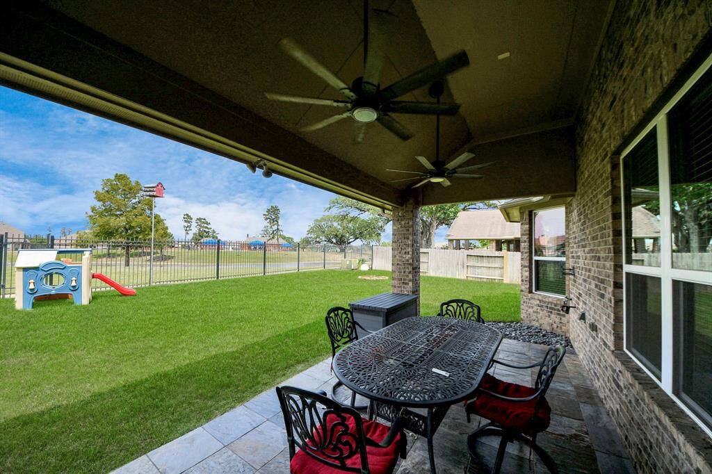 Large patio.