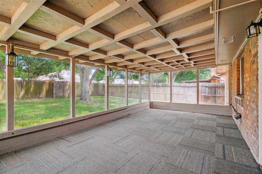 Enjoy the view of your large backyard.