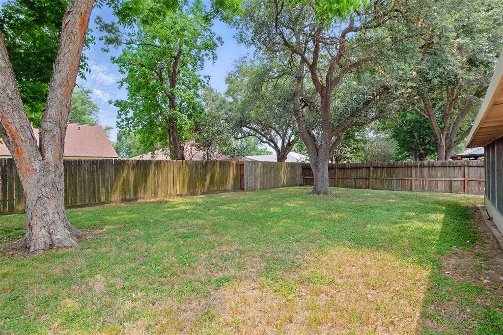 Very spacious backyard with plenty of space for pets and play.