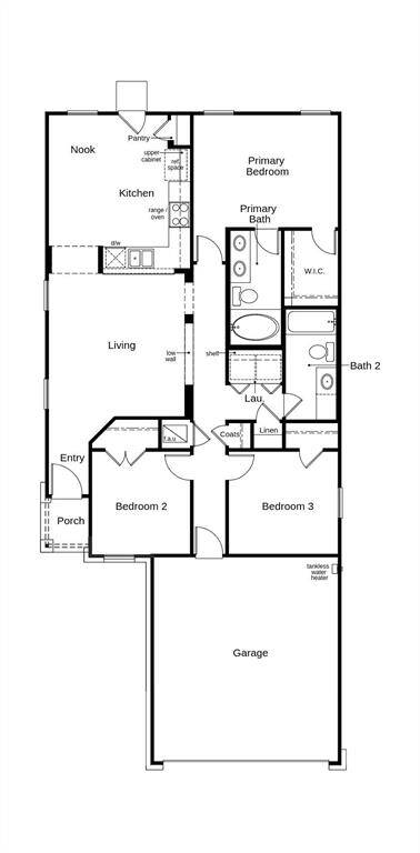 This floor plan features 3 bedrooms, 2 full baths and over 1,200 square feet of living space.
