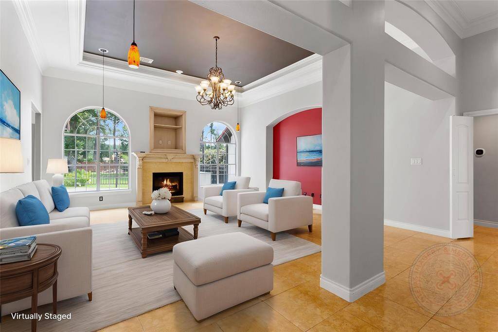Virtually staged Living Room showing there is plenty of space for furniture placement