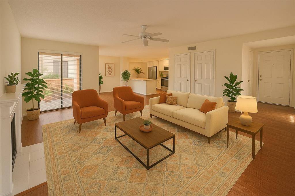 Welcome home! Virtually staged living room.