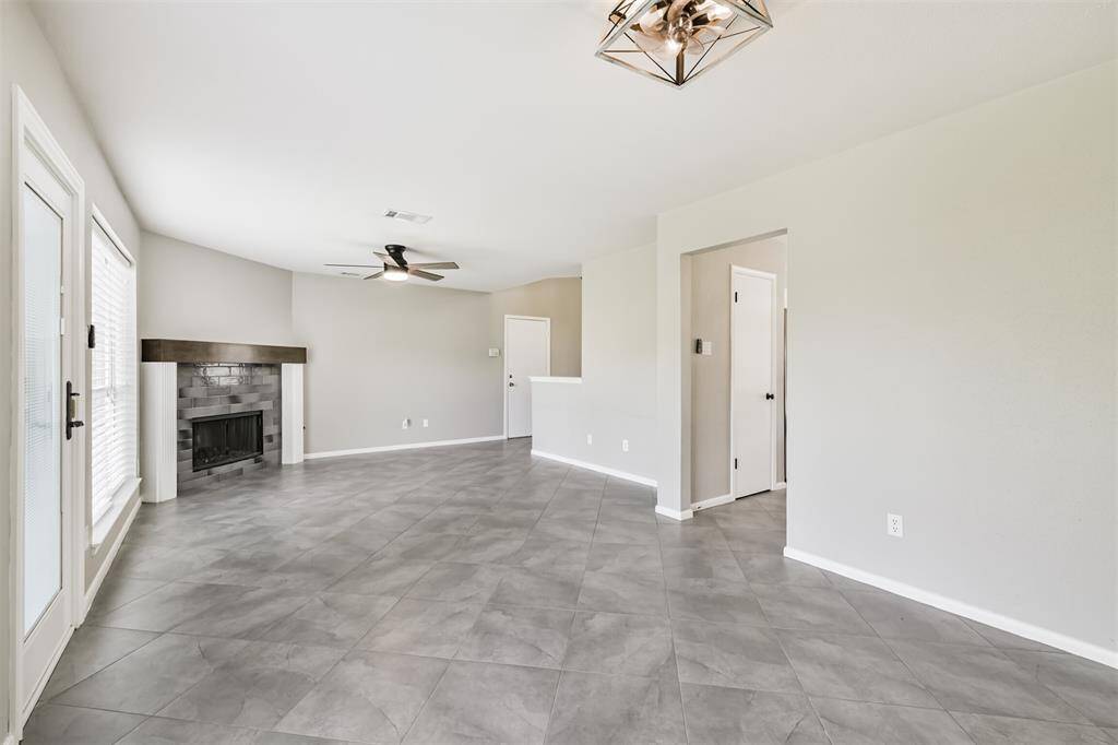view from back of Dining Room into Family Room