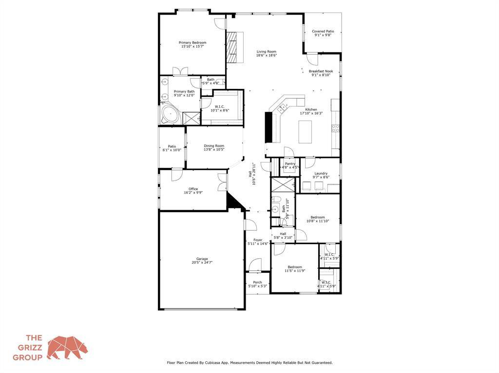 Measurements are deemed highly reliable, but they are not guaranteed. Buyers must verify all measurements.