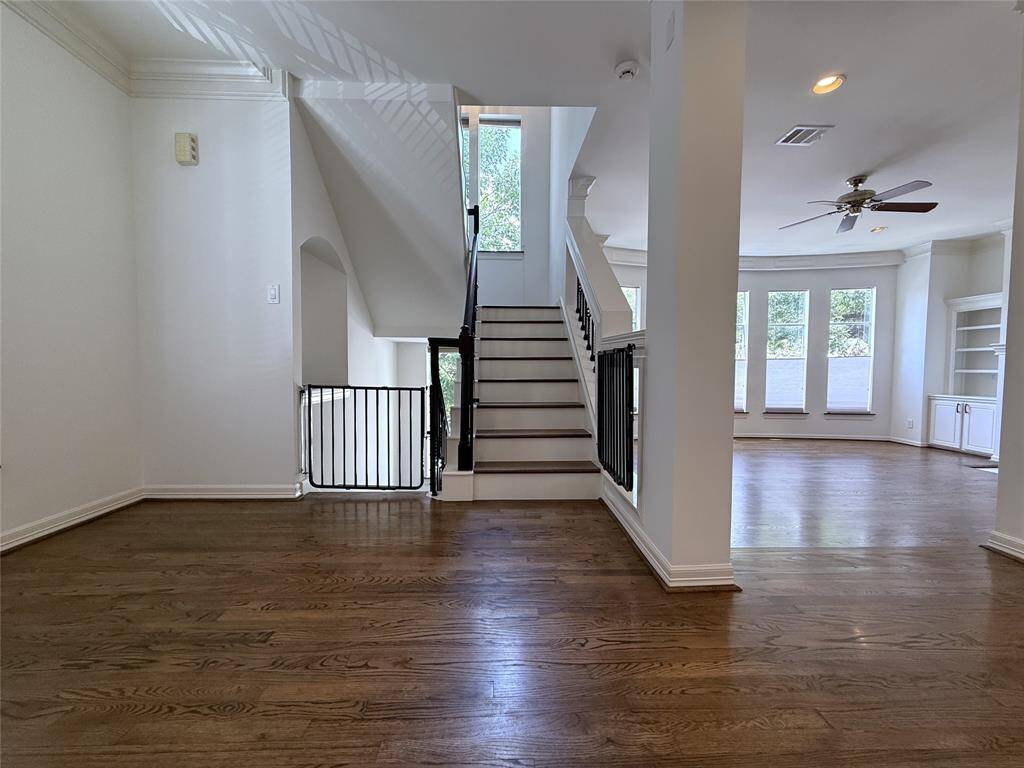 On the 2nd floor, at the top of the stairs, is bonus space measuring approximately 7x10. The landlord has provided child gates.
