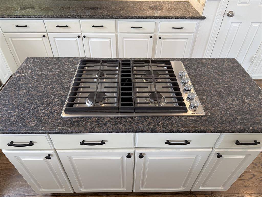 Kitchen-Aid brand gas cooktop.
