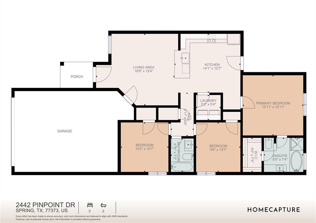 Floor plan for 2442 Pinpoint Drive