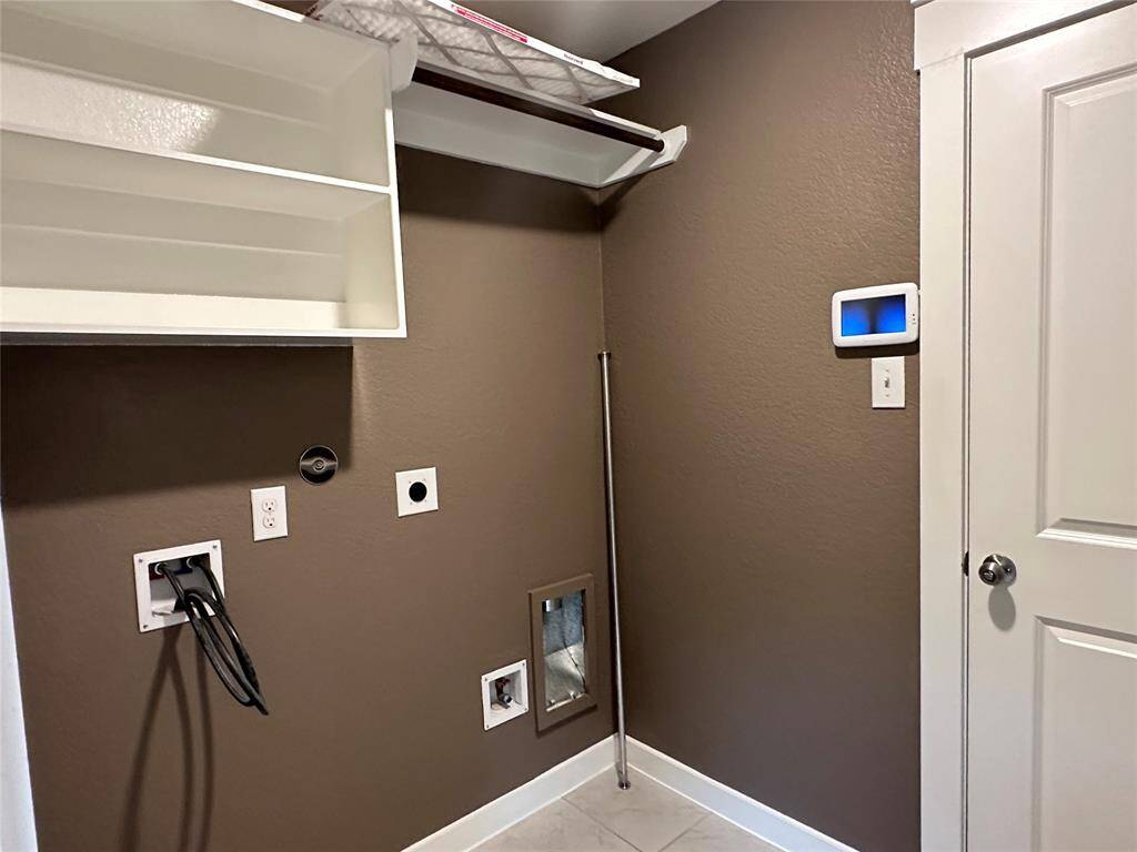 Utility room just off garage