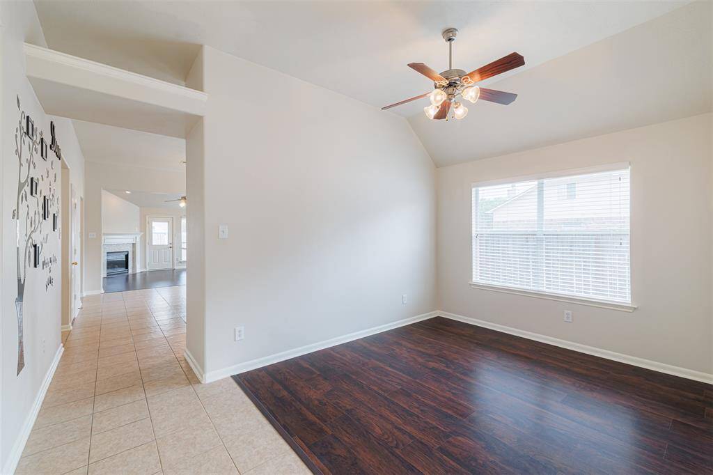 Another view of the formal dining room looking toward the family room.