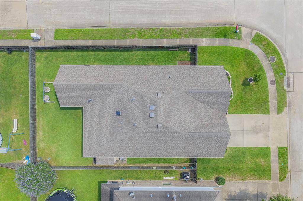 Aerial view of the home.