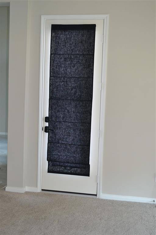 Gameroom Custom Roman shades.
