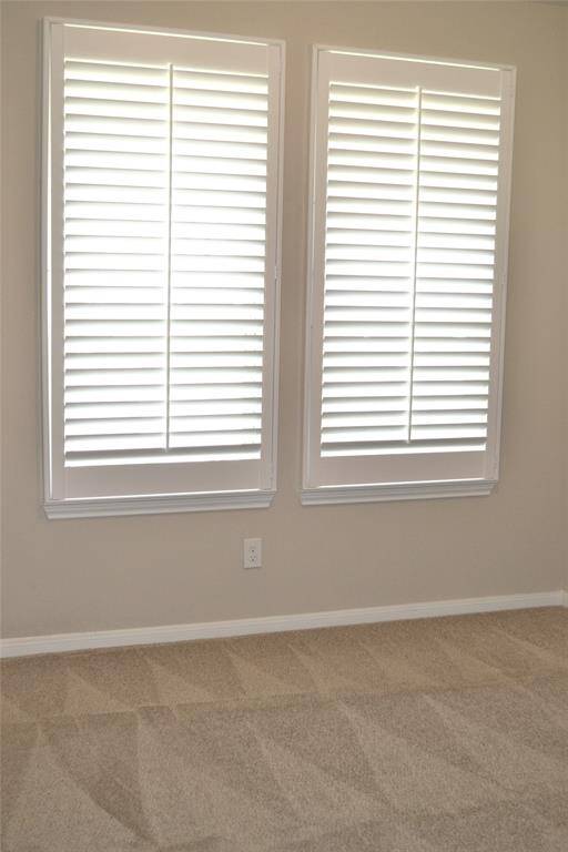 Plantation shutters in both front rooms.