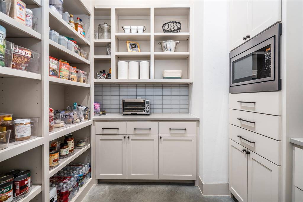 Butlers/Appliance Pantry completely built out.