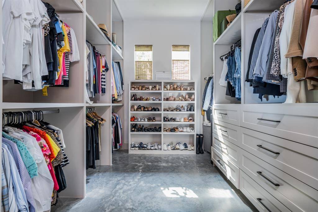 Large Walk in closets completely built out to maximize your storage