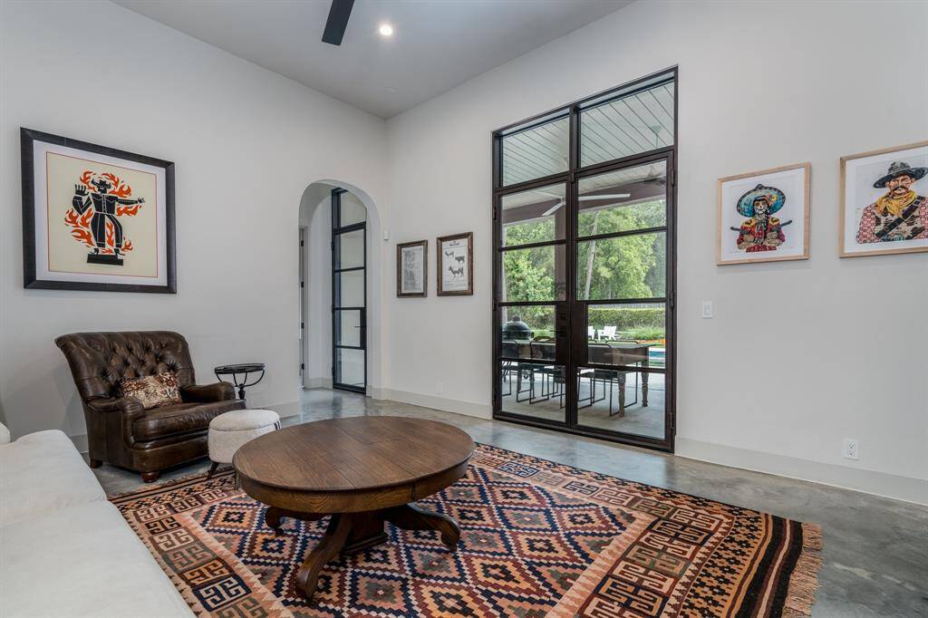 Game room for everyone  enjoy. Great views of the outdoor oasis too!