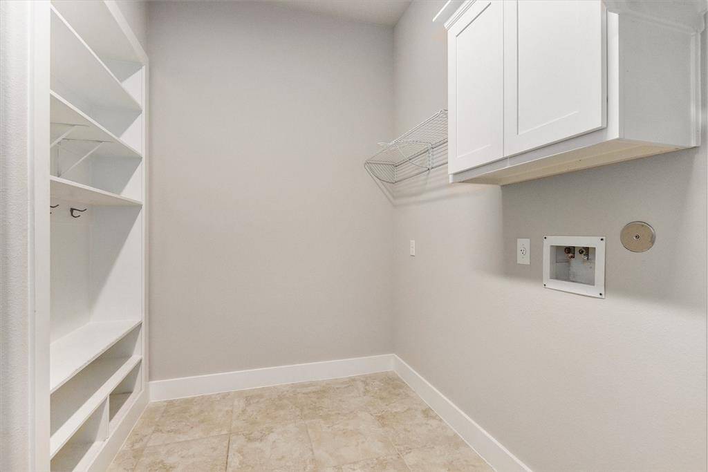 Laundry with built in storage