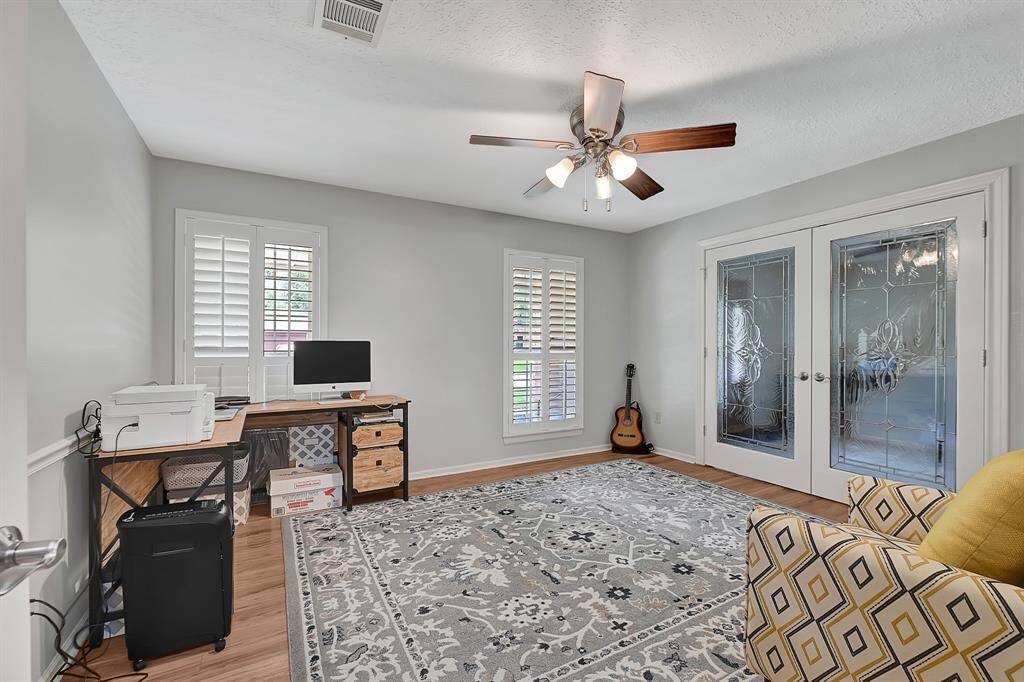 1st floor study at entrance can be possible 4th bedroom but no closet. Has two doors to be completely closed off