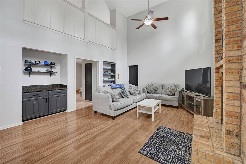open and spacious living area with vaulted ceilings