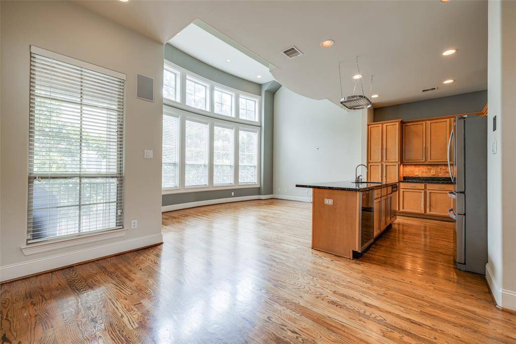 Open concept kitchen/living space