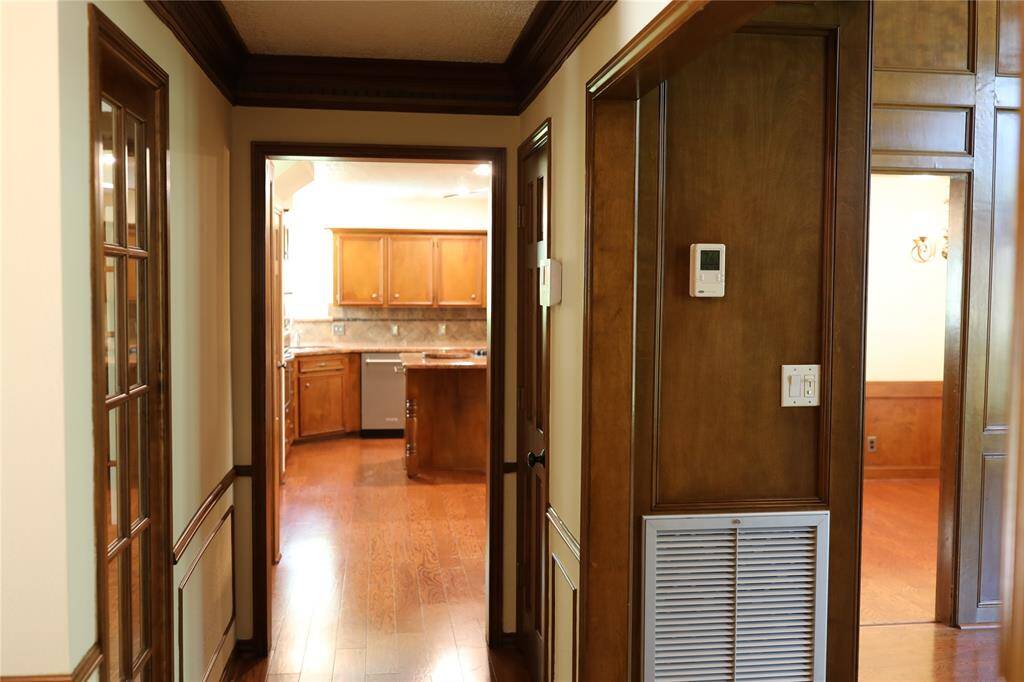 Front Hallway from entry way kitchen and living room