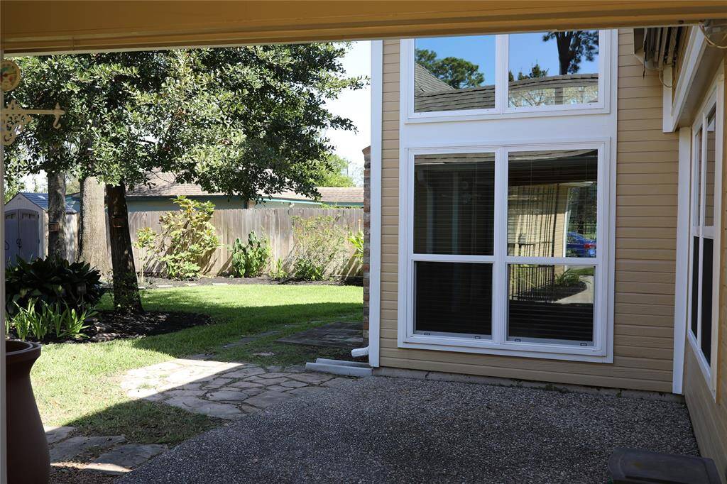 Patio with electric awning