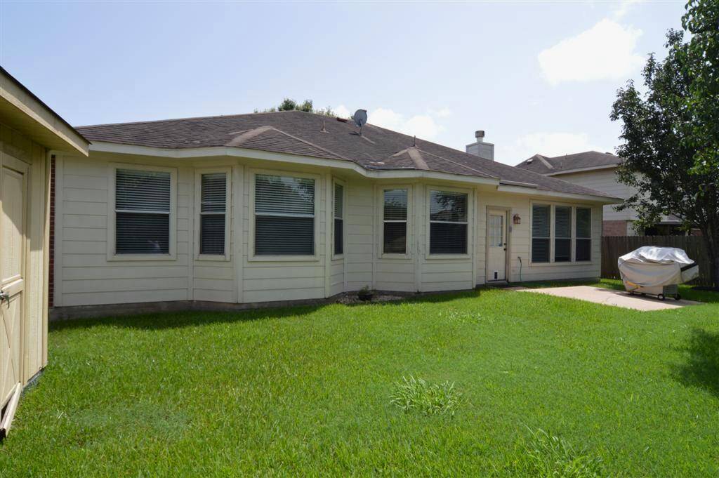 Rear view of the home