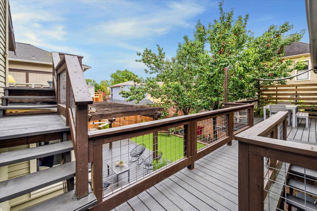 The fully fenced and turfed back yard is very private and offers various areas for lounging or entertaining.
